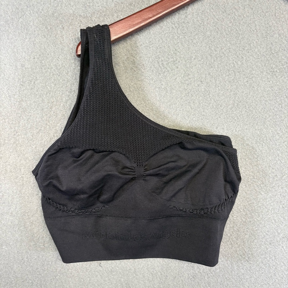 Women’s Avocado Black Seamless 1 Shoulder Top Sz. S